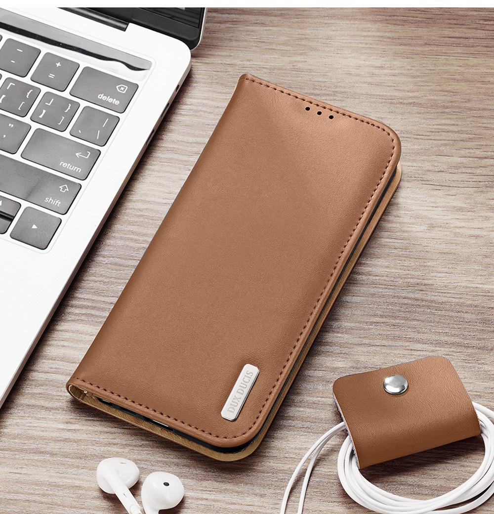 Чехол книжка Dux Ducis Hivo RFID Blocking с карманом для визиток для Samsung Galaxy S24 Plus Brown Чехол книжка Dux Ducis Hivo RFID Blocking с карманом для визиток для Samsung Galaxy S24 Plus Brown
