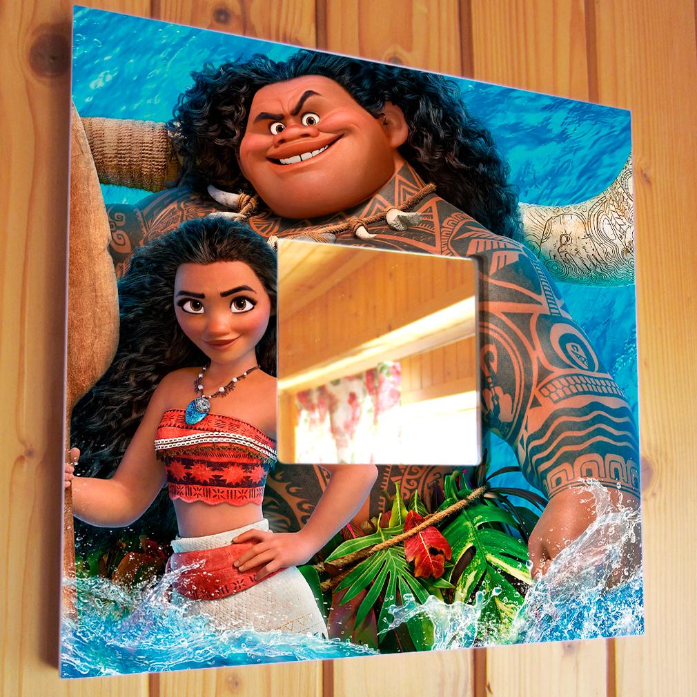 Зеркало декоративное с героями мультфильма "Ваяна" 260х260 мм (M03829)