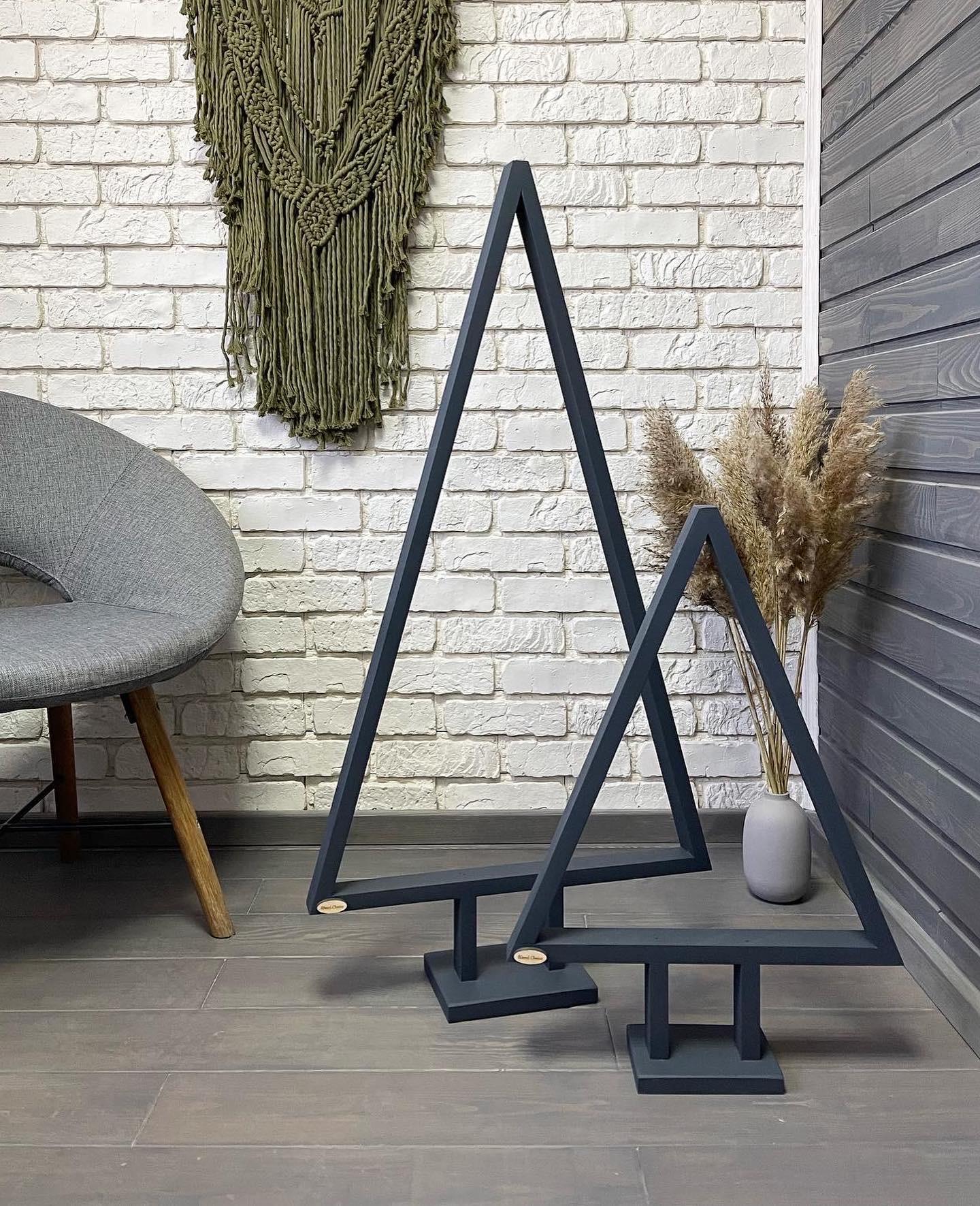 Елка деревянная эко 50х100 см Серый - фото 2