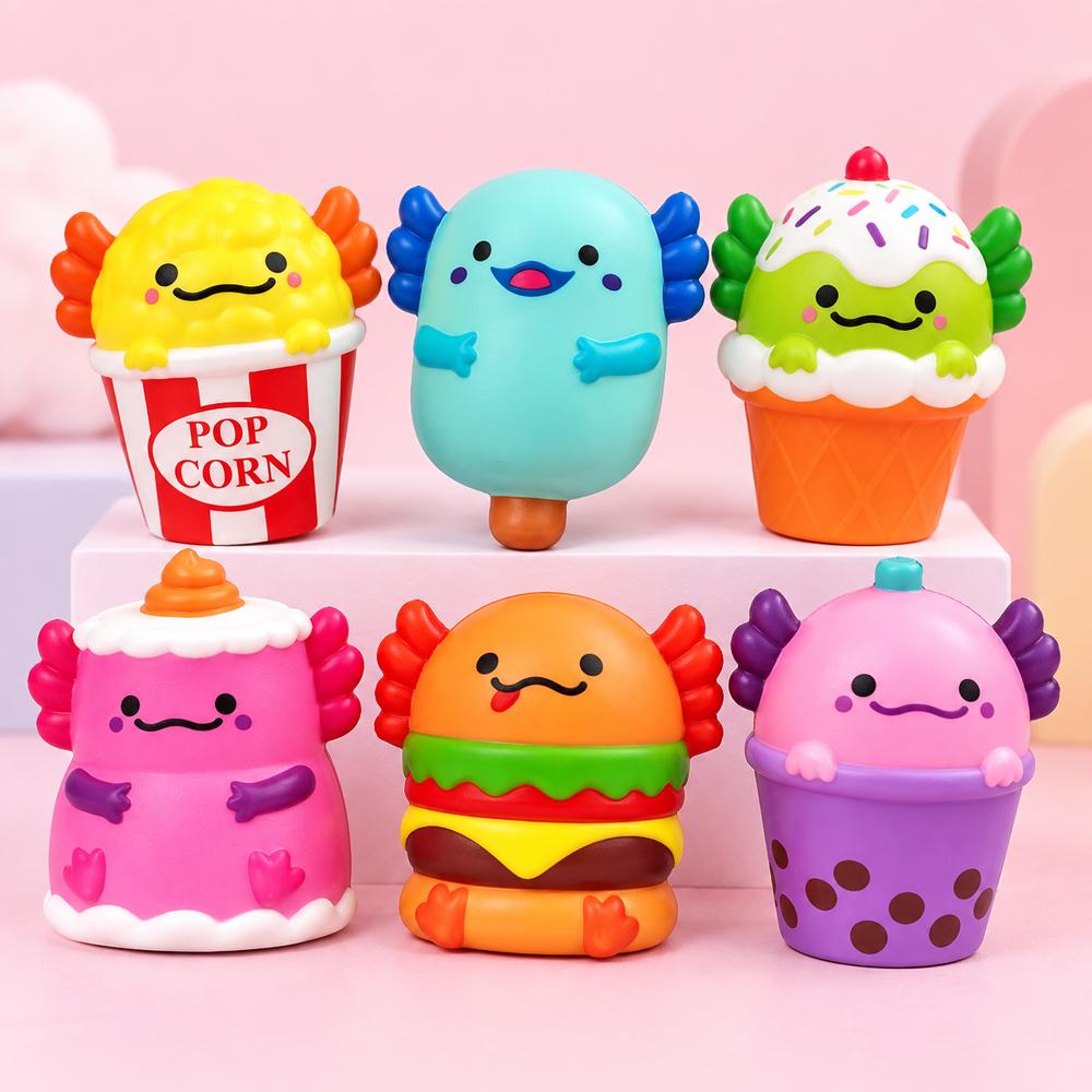 Игрушка антистресс сквиш Фастфуд силиконовая 11,5x9,5 см набор 6 шт. (52-BT-5800-32)