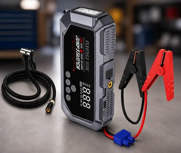 Пускозарядний пристрій K3 з компресором 150 PSI автозапуск двигуна Power Bank автомобільний пусковий (37764667)