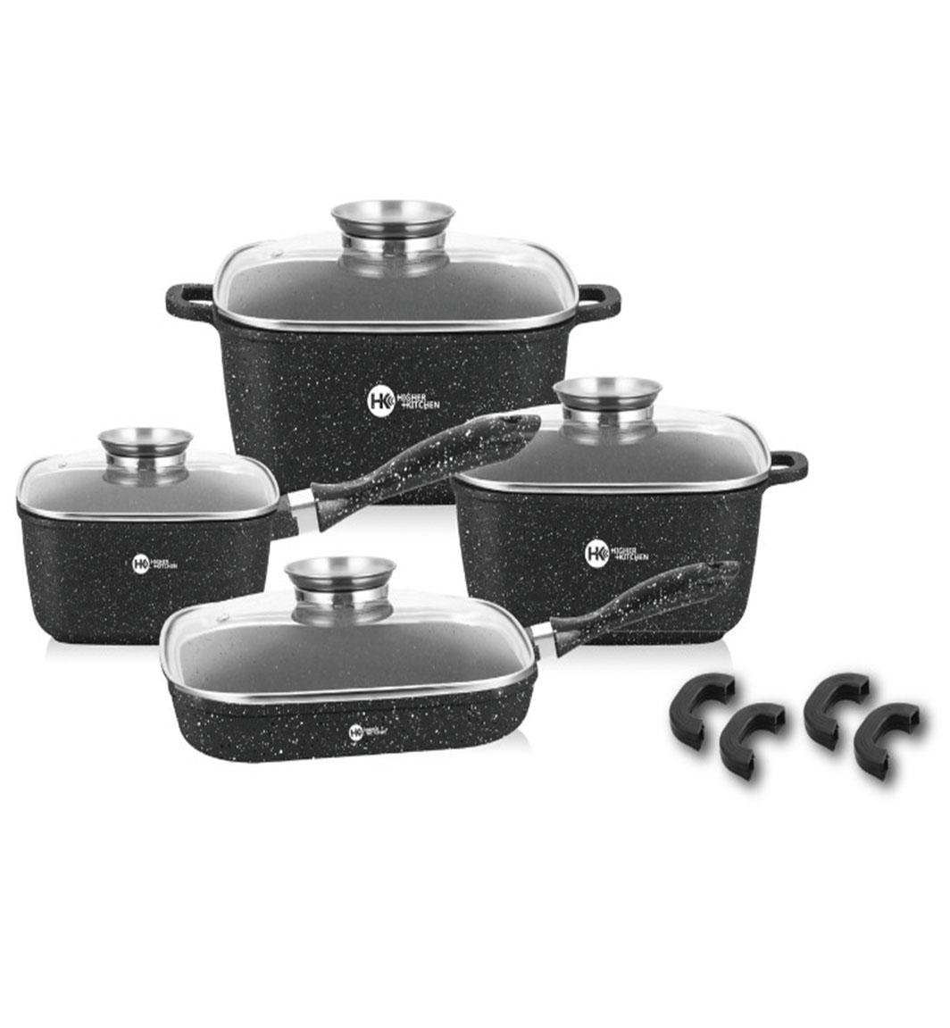 Набір посуду із гранітним покриттям Higher Kitchen НК-311 12 пр. Чорний (НК-31101) - фото 1 Набір посуду із гранітним покриттям Higher Kitchen НК-311 12 пр. Чорний (НК-31101) - фото 1