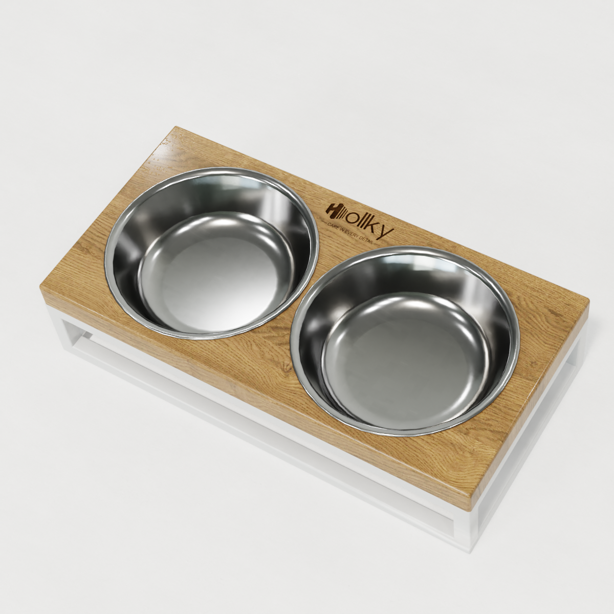 Миски на подставке для маленьких собак и котов Hollky Base XS 2х0,25 л (BXS-28145-WHNT) - фото 6 Миски на подставке для маленьких собак и котов Hollky Base XS 2х0,25 л (BXS-28145-WHNT) - фото 6