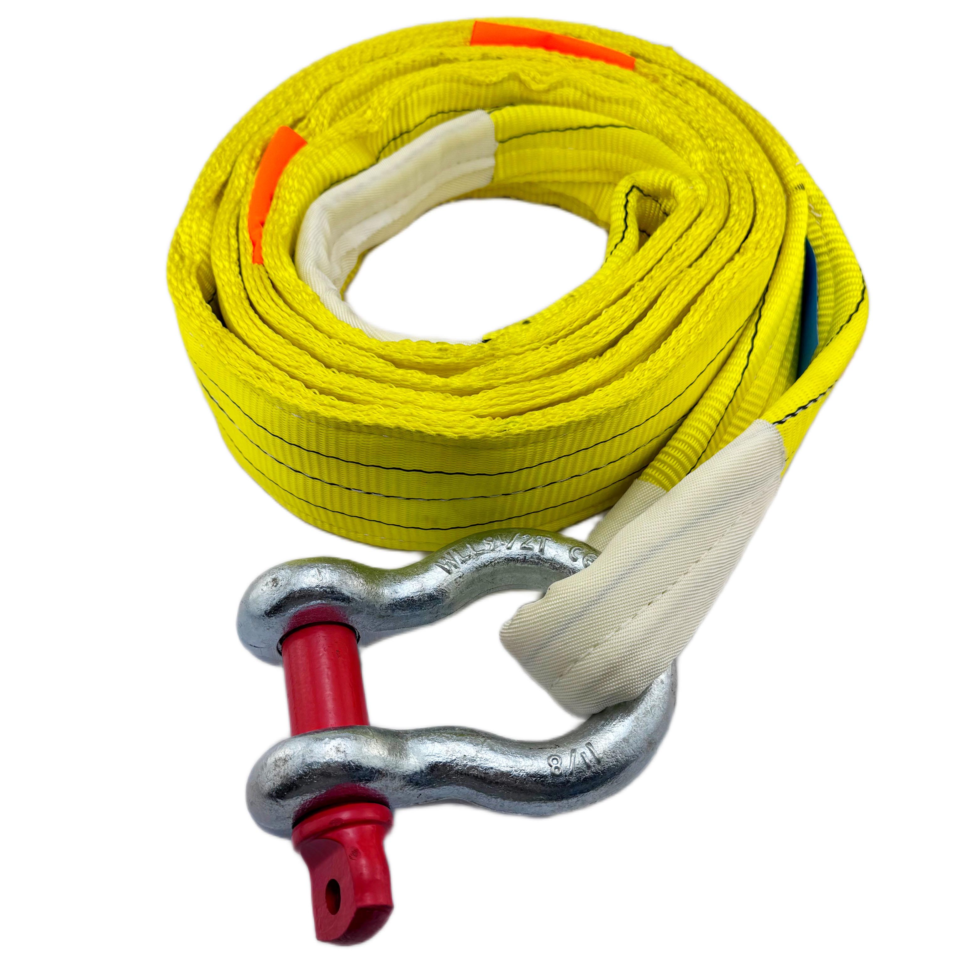 Буксировочный ремень LIFTEC петля-скоба 30/45 т 7000 мм Желтый (4333007)