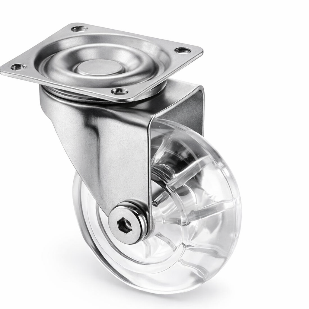 Меблевий ролик Sigma Прозорий силіконовий d 50 мм з майданчиком без гальма (RL0230)