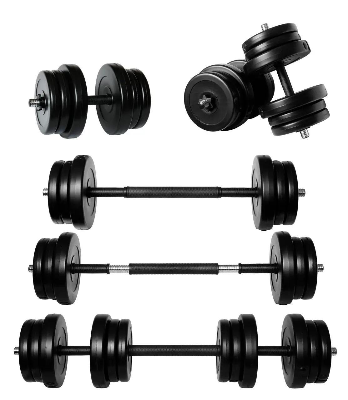 Комплект наборные гантели/штанга Neo Sport с металлическим грифом 32 кг - фото 7 Комплект наборные гантели/штанга Neo Sport с металлическим грифом 32 кг - фото 7