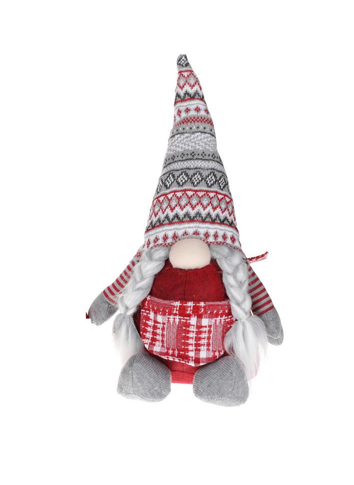 Игрушка мягкая гном в красном 49 см