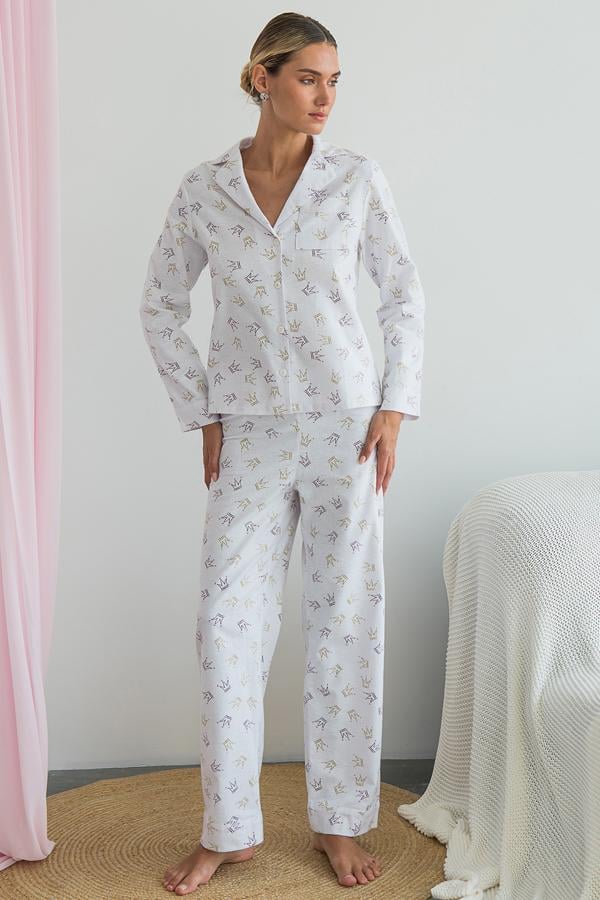 Пижамный костюм с брюками Forli фланелевый S Crown (FL0057-19-69_S) - фото 2 Пижамный костюм с брюками Forli фланелевый S Crown (FL0057-19-69_S) - фото 2