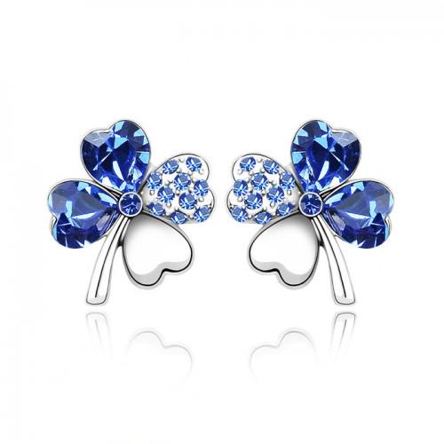 Серьги с кристаллами Сваровски Showfay 11101410 Синий