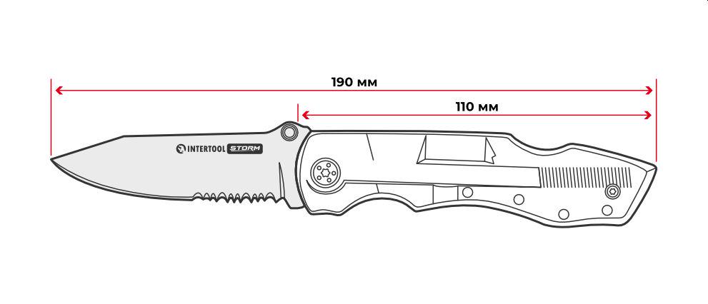 Мультитул Intertool HT-0545 STORM 8в1 з чохлом Blackstone - фото 15 Мультитул Intertool HT-0545 STORM 8в1 з чохлом Blackstone - фото 15