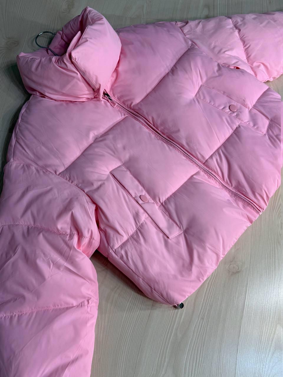Куртка женская LADY YEP 10043 короткая на молнии с воротником р. 42 Розовый (4823) - фото 3