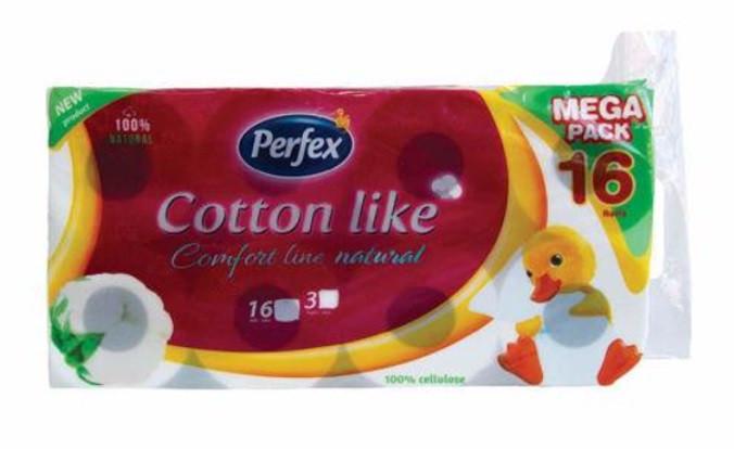 Туалетная бумага Perfex Cotton Comfort Line 3-слойная 16 шт. (2477789489) Туалетная бумага Perfex Cotton Comfort Line 3-слойная 16 шт. (2477789489)