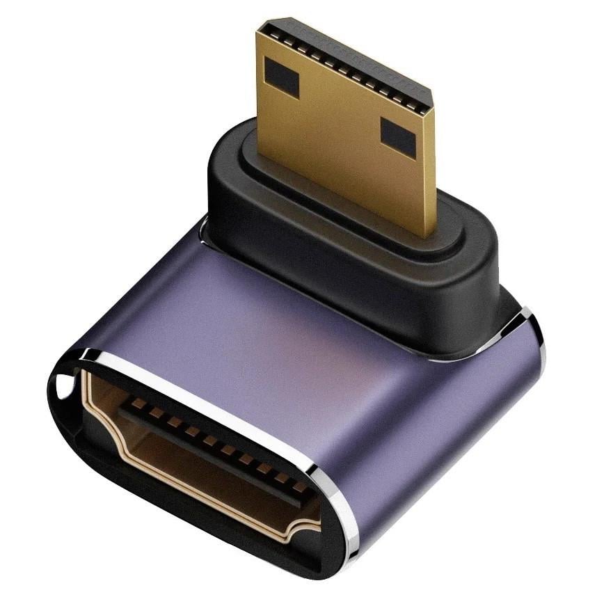 Переходник-адаптер SUNROZ Mini HDMI-HDMI M/F LED HDMI 2.1 8К 48Gbps C8K-05 (A48666)