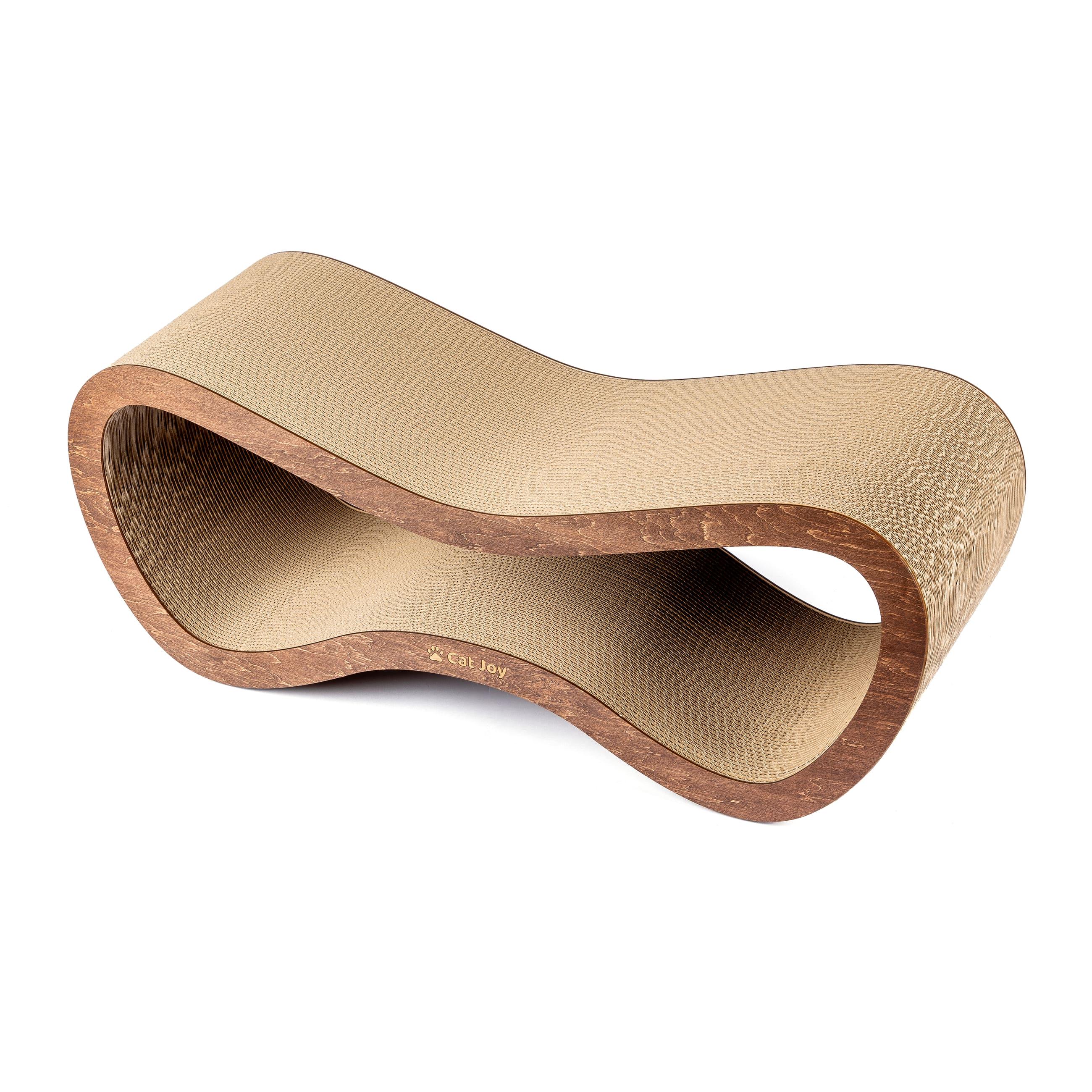 Когтеточка с деревянным фасадом Cat Joy Fusion Oak Wood гофрокартон Коричневый (877500002) - фото 4