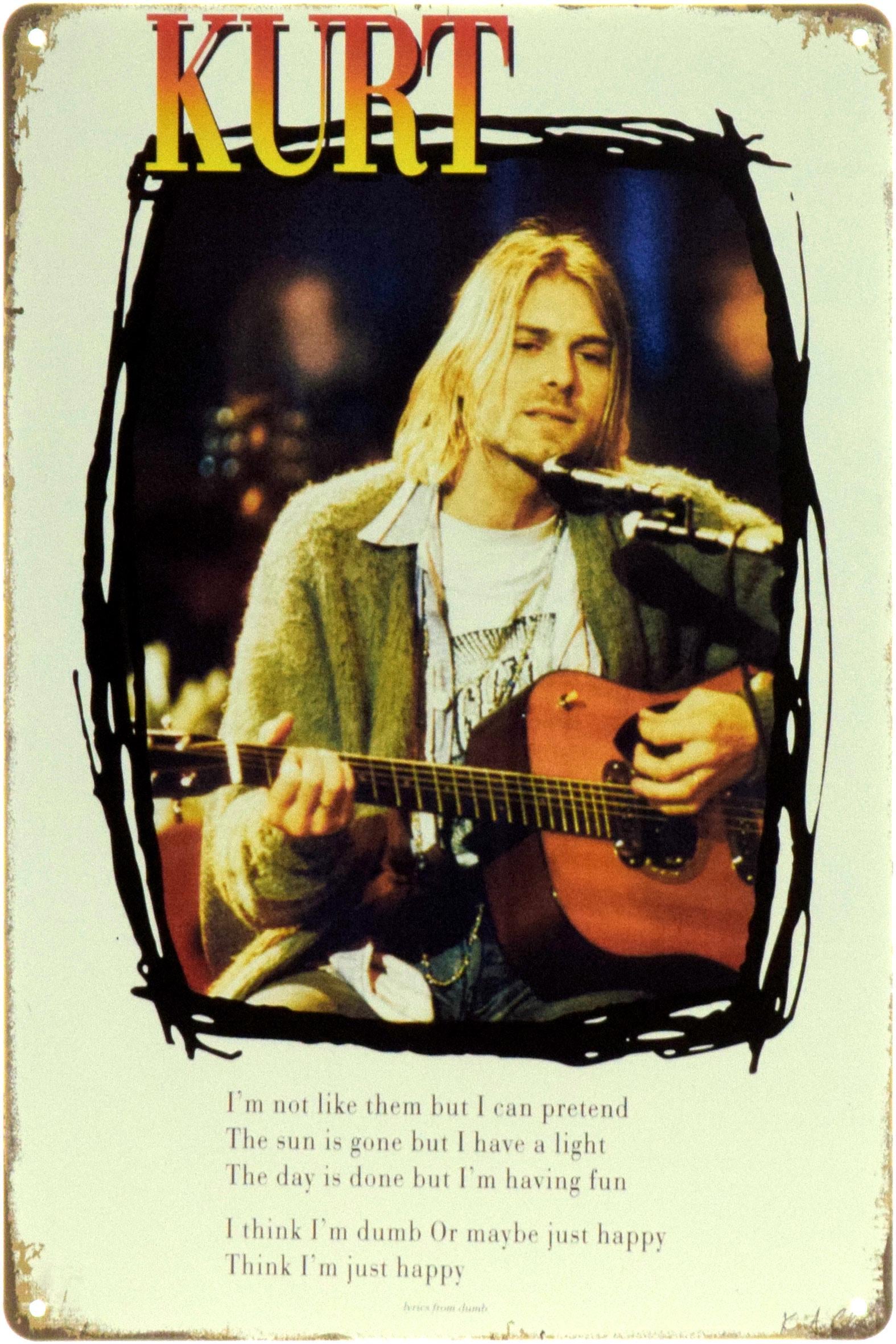 Табличка металлическая "Nirvana Kurt" 20x30 см (ms-104398)
