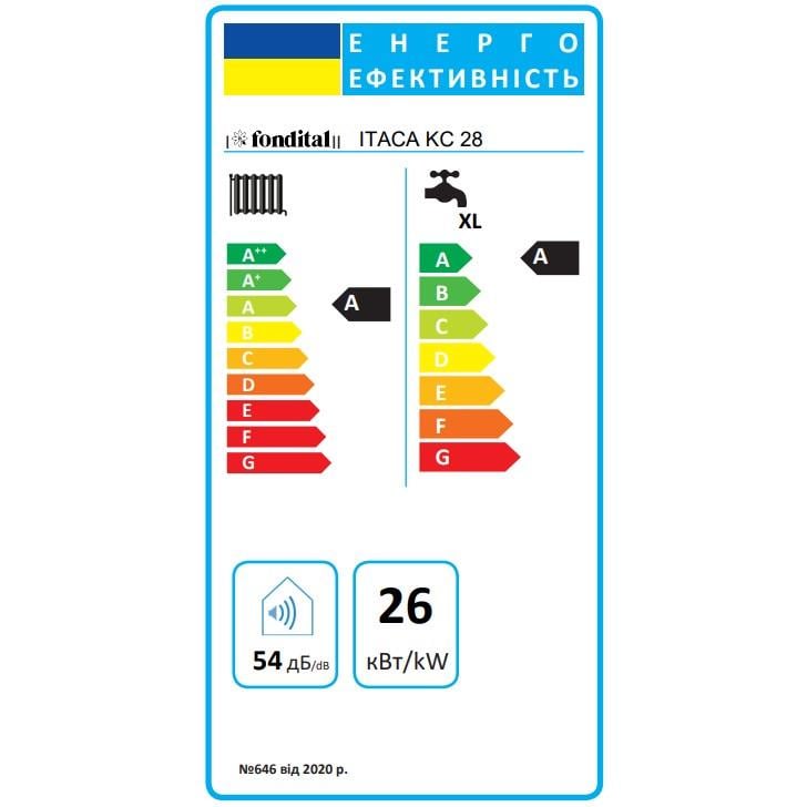 Котел газовый Fondital Itaca KC 28 кВт 280 м2 конденсационный двухконтурный (CITU22KC28) - фото 4