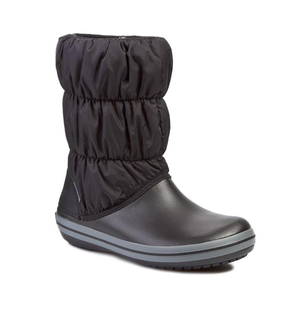 Дутики женские Crocs Winter Puff Boot M5W7 р. 37/24 см Black/Charcoal (14614)