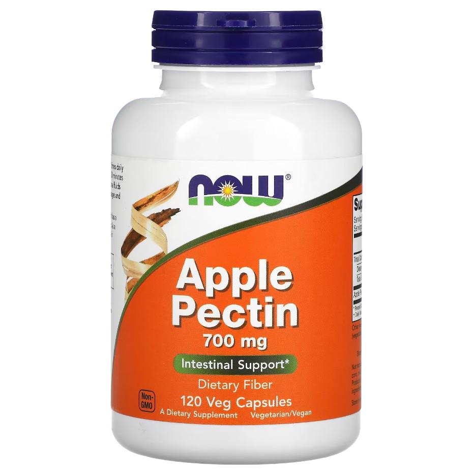 Натуральная добавка Now Foods Apple Pectin 700 мг 120 капсул
