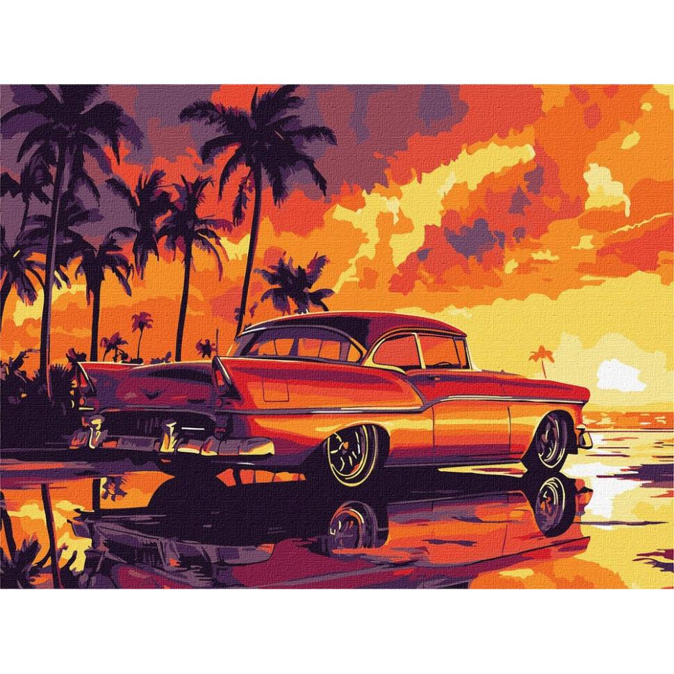 Картина по номерам Ideyka Ретро закат 30x40 см (KHO6389)