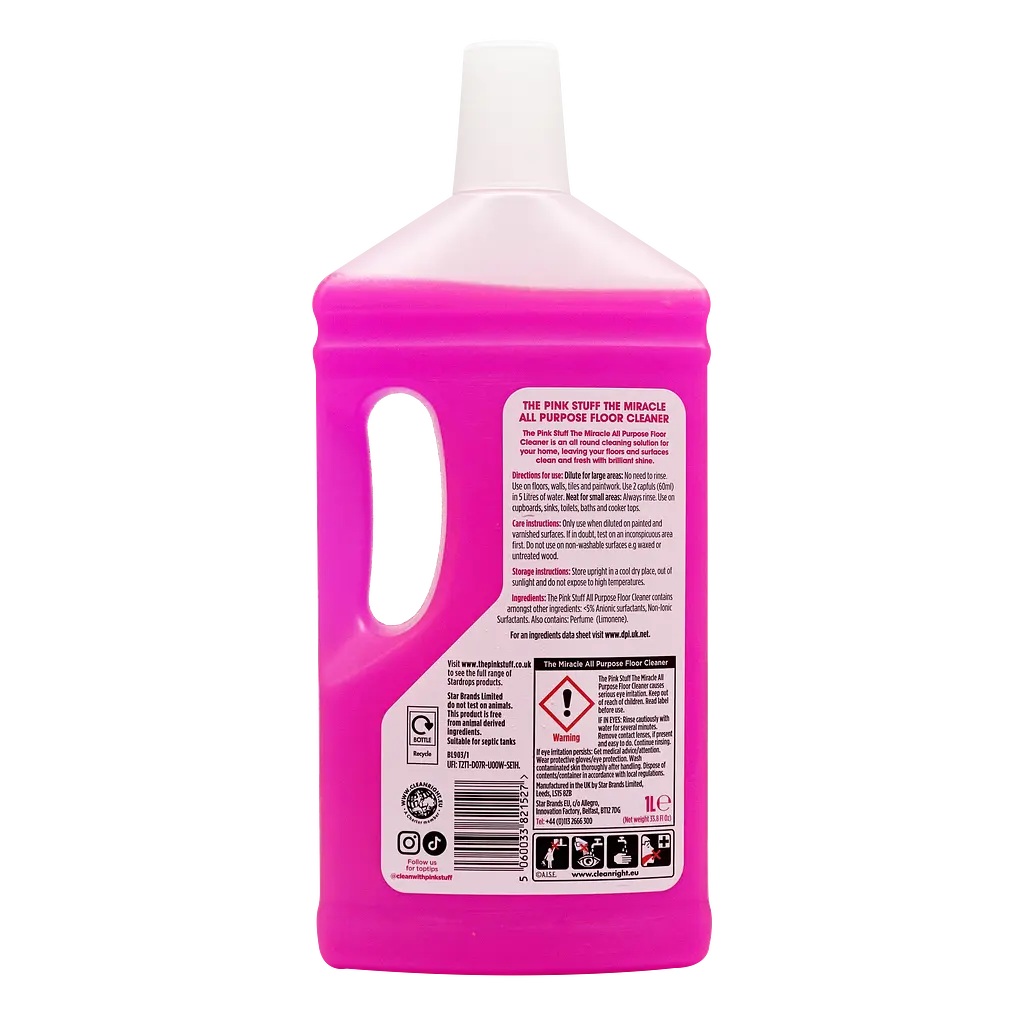 Средство для мытья полов The Pink Stuff 1 л (1968104876) - фото 2 Средство для мытья полов The Pink Stuff 1 л (1968104876) - фото 2