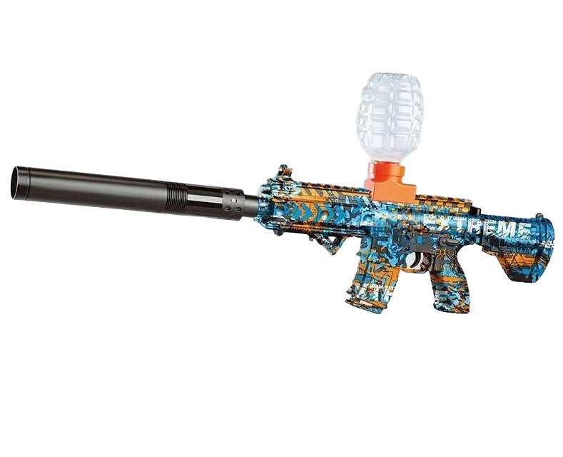 Автомат Silencer стріляє орбізами/автоматичний принцип/акумулятор 7,4 V/USB-кабель/орбізи/глушник Multicolor (154575)