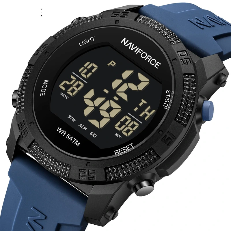 Годинник чоловічий спортивний водостійкий тактичний Naviforce Europe Blue (29598)