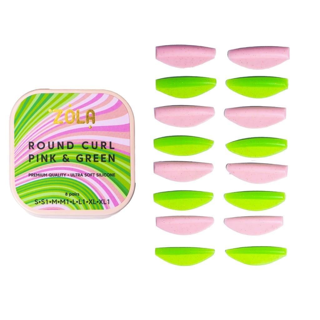 Валики для ламинирования ZOLA Round Curl Pink & Green S/S1/M/M1/L/L1/XL/XL1 (011256)