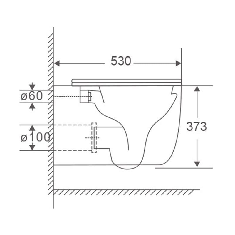 Унитаз подвесной MIXXUS Premium Diverse-0101-T1 система смыва Tornado 1.0 530x365x373 мм (MP6477) - фото 3