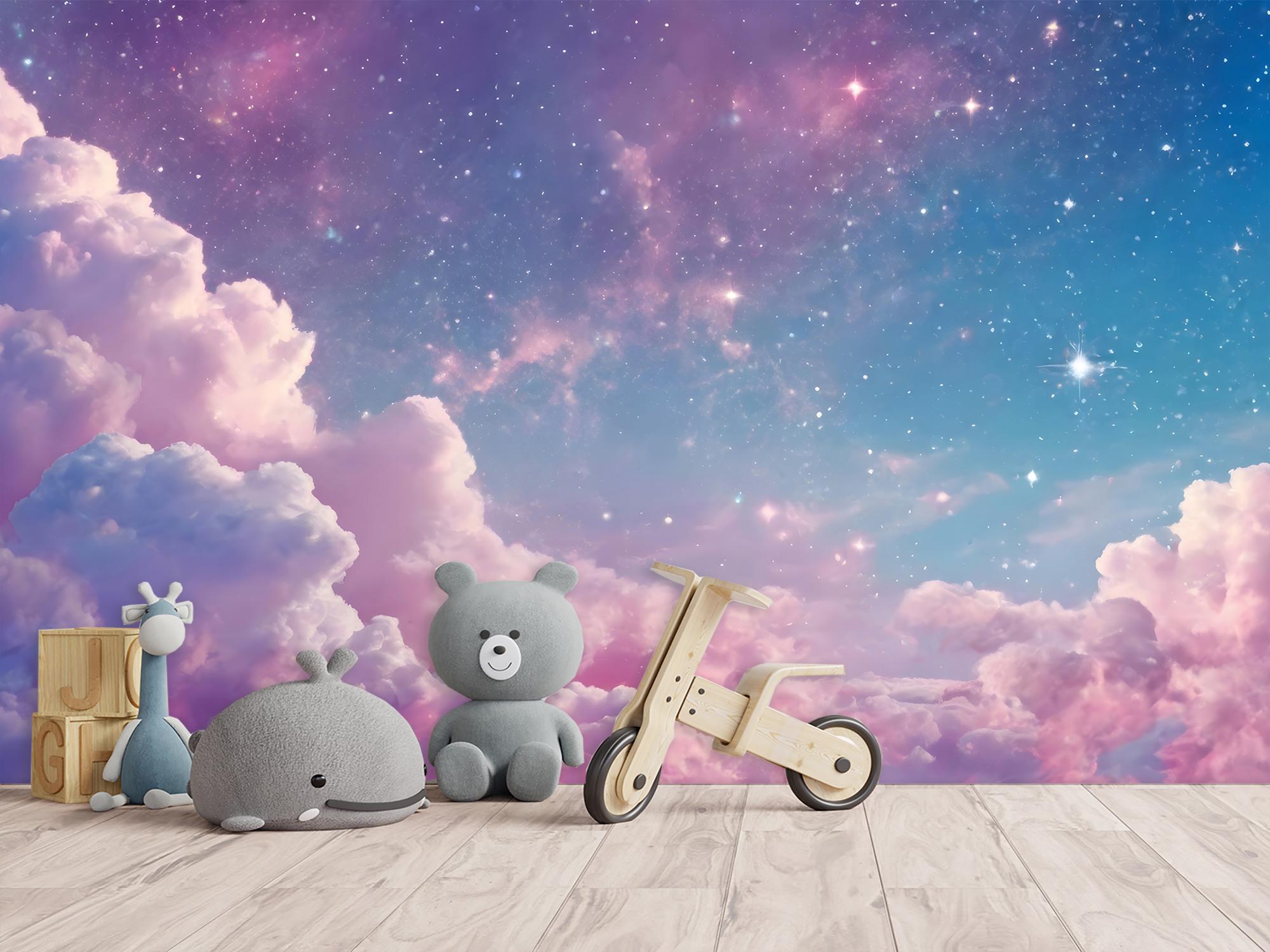 Фотообои флизелиновые Upstream Сказочные фиолетовые облака 315х210 см (S5KID-075/5) - фото 5