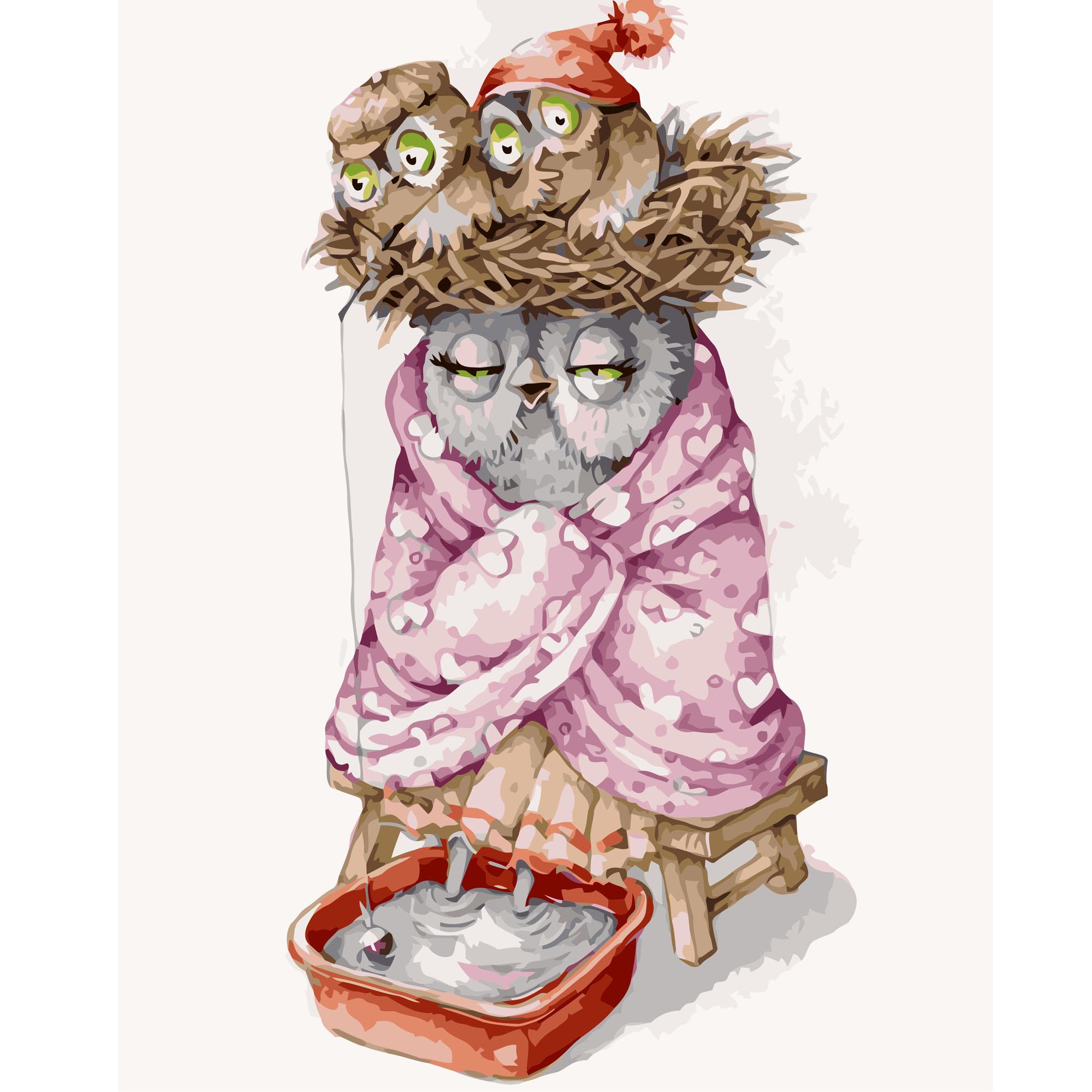 Картина по номерам Strateg Зимнее настроение 40x50 см (VA-1485)