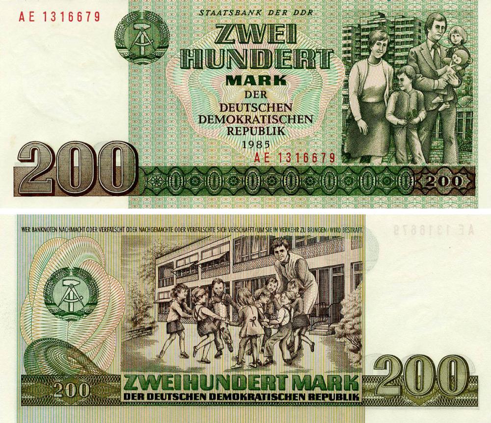 Коллекционная банкнота Германия 200 марок 1985 AU-UNC P32 (Б20362)