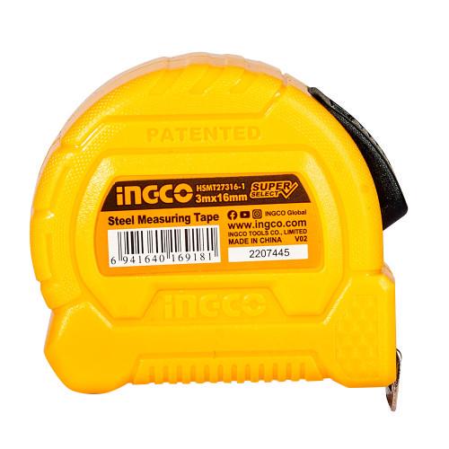 Рулетка INGCO Super Select автостоп 3 м 16 мм (000184363)