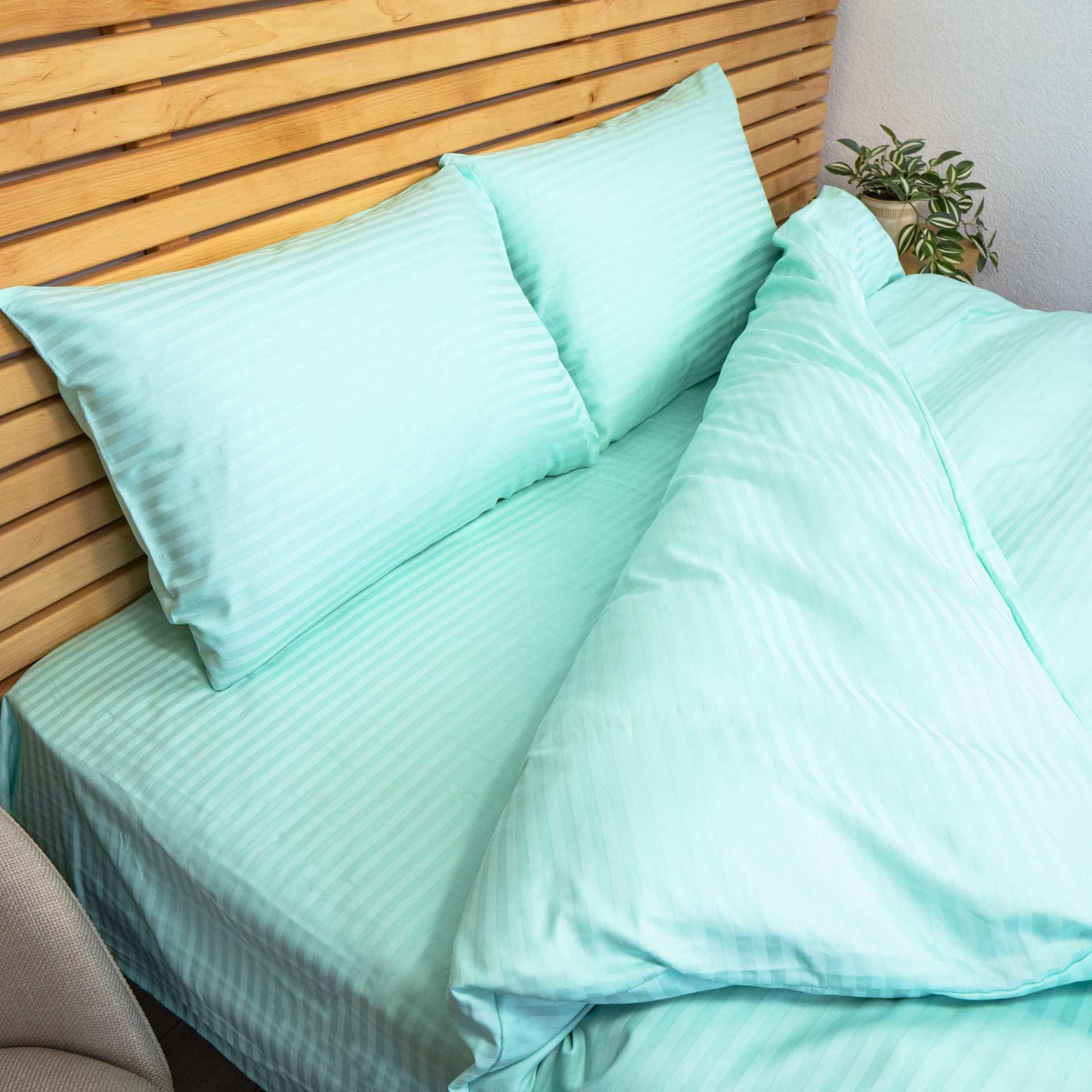 Наволочка YouStar 125 г/м2 страйп сатин 70х70 см 1 шт. Мятный (nav-sst-70x70-mint) - фото 1 Наволочка YouStar 125 г/м2 страйп сатин 70х70 см 1 шт. Мятный (nav-sst-70x70-mint) - фото 1