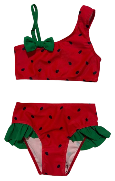 Купальник цельный для девочки Арбузик 4-5 лет 110 см красный (1728)