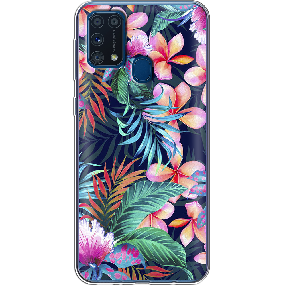 Чохол Boxface Samsung M315 Galaxy M31 flowers in the tropics Прозорий силікон (39091-up1971-39091)