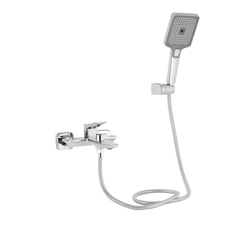 Смеситель для ванны Qtap Presto QTPRE259CRM45574 k35 с душевым гарнитуром Chrome (21227259)