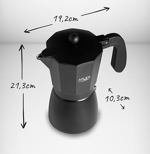 Кофеварка гейзерная Adler AD 4420 max 520 мл Black (3326ecf7) - фото 7