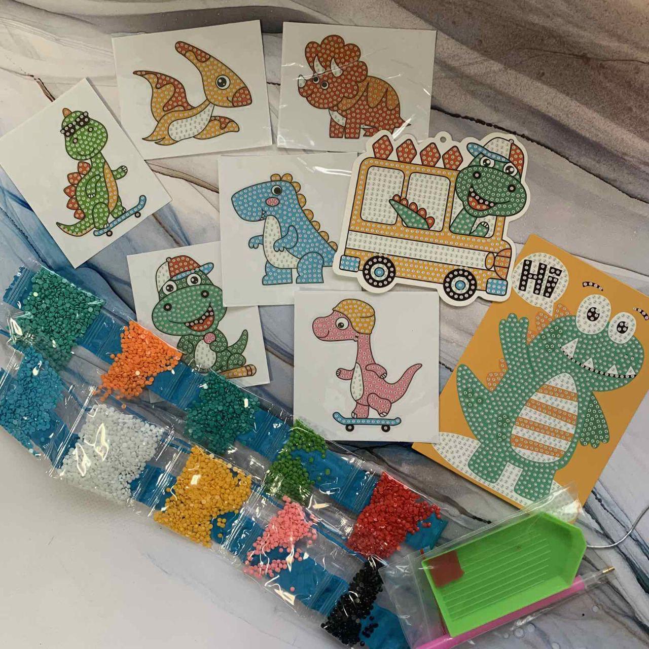 Набор наклеек из алмазной мозаики Дино (12791477)