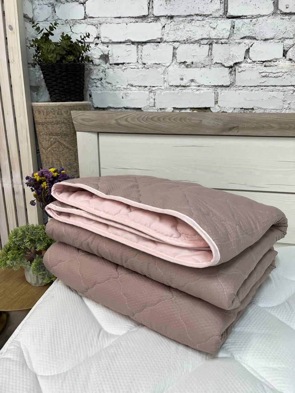 Одеяло летнее для аллергиков 155х210 см Коричневый с розовым (Д-al-lito-kovdra25-003) - фото 2