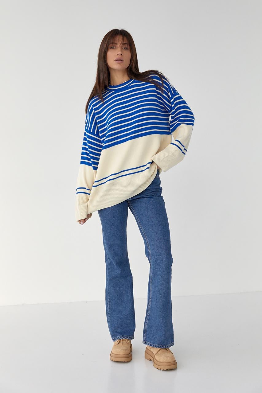 Кофта oversize S Синій (9442192) - фото 6 Кофта oversize S Синій (9442192) - фото 6