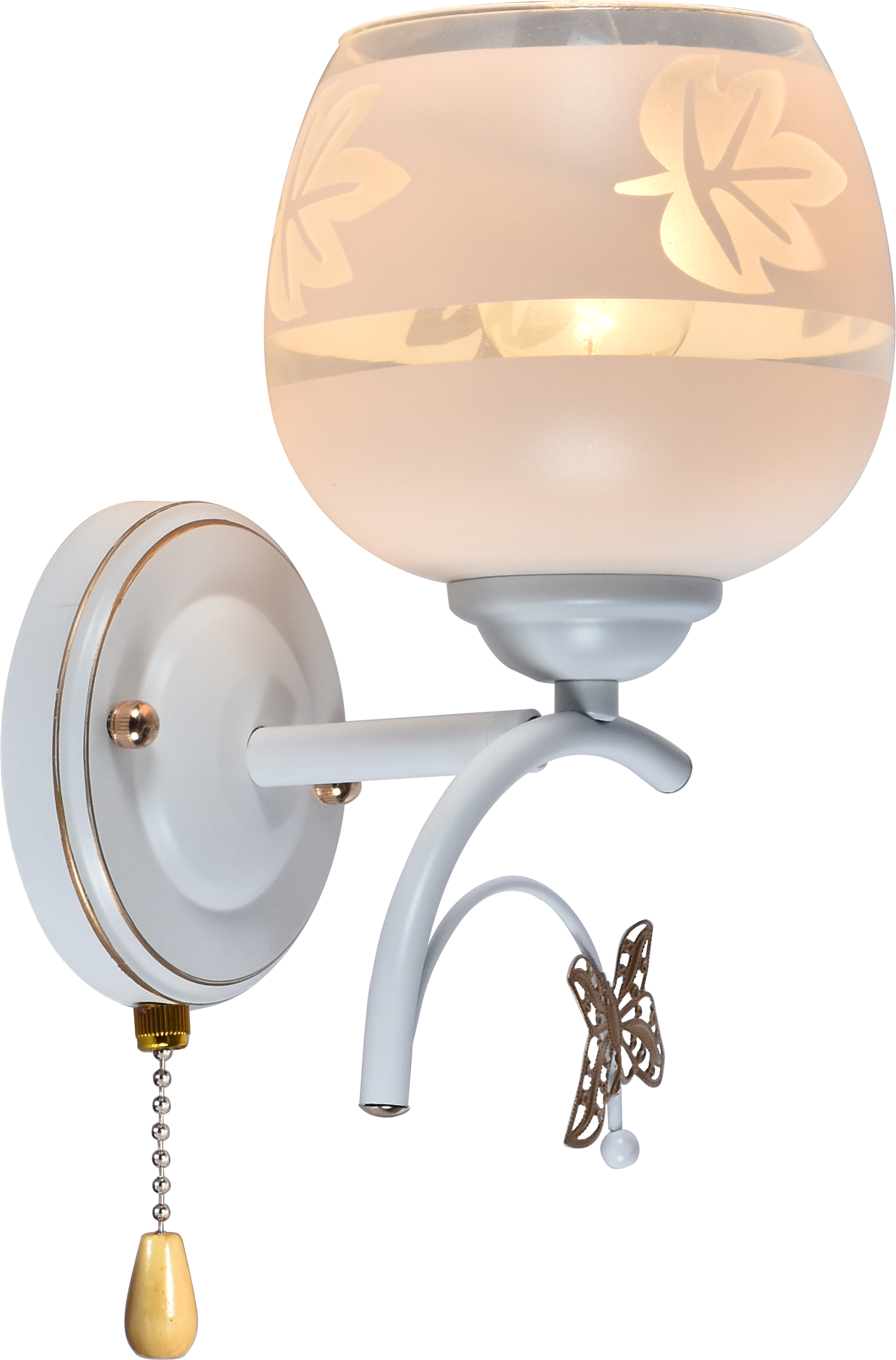 Бра настенная INTEREES IS DA5110B-1 WH+Golden Patina