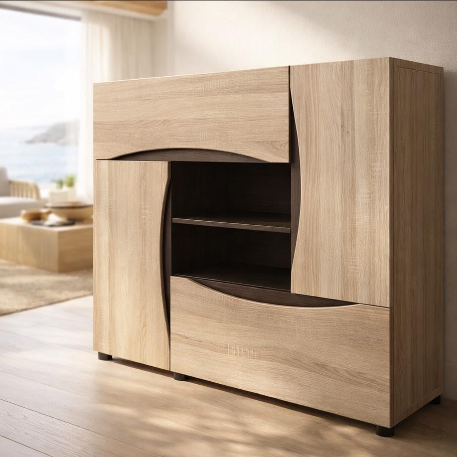 Комод Мастер Форм Амулет 1200х426х1000 мм Дуб сонома/Венге (06943)