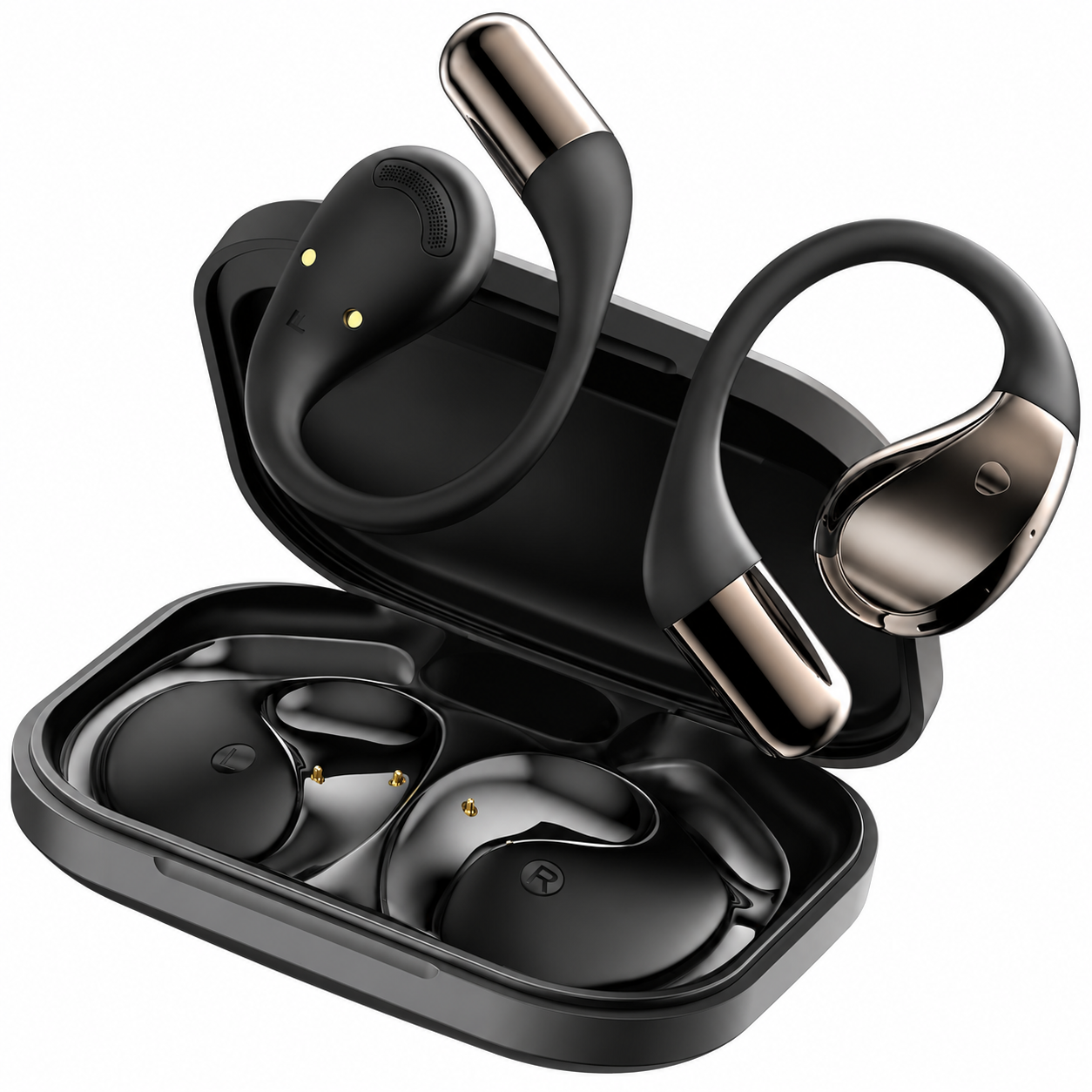 Беспроводные наушники открытого типа Conyat X5S Open Ear Bluetooth 6.0 ENC-микрофон IP7 Черный (SKU-507)