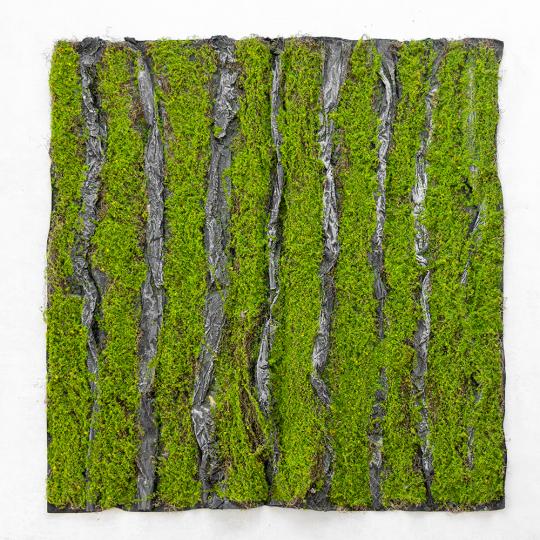 Декоративна панель зі штучного моху та кори 100х100 см (9224-012)