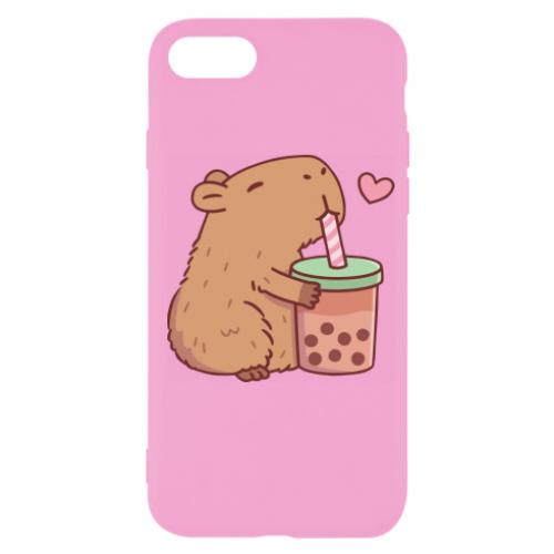 Чехол для iPhone 7 Boba tea capybara