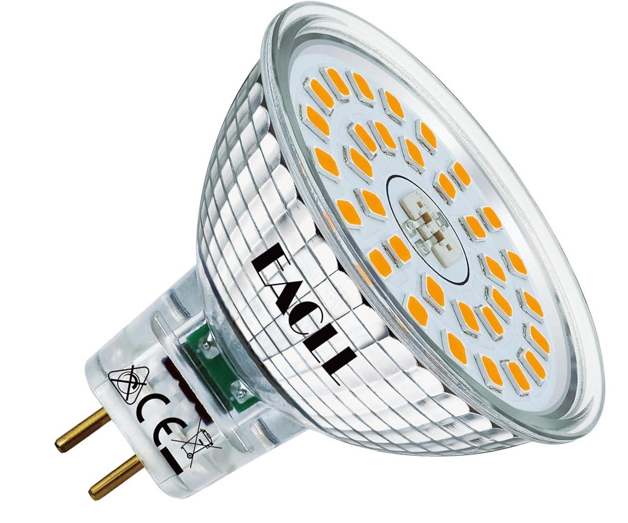 Набор ламп светодиодных EACLL MR16 GU5.3 6,5W 2700K 6 шт. Теплый свет/Серебристый (8/734)