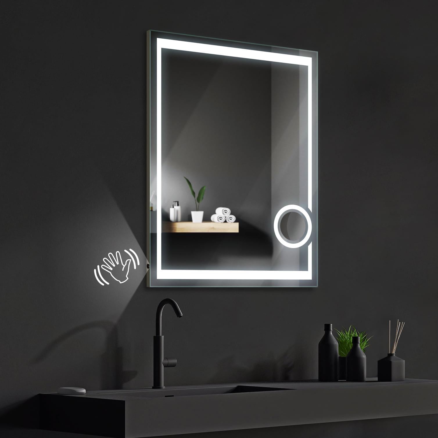 Зеркало Dim Dzerkal VETO с LED-подсветкой/датчиком движения/линзой 90х70 см (11180)