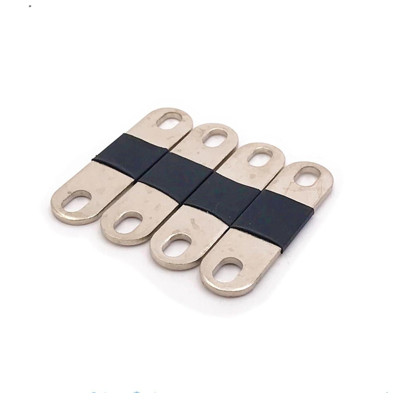 Набір пластин для з'єднання акумуляторів М4 з ізоляцією отвір 8х4 мм 50х13х2 мм 6 шт. (НР051623-6)