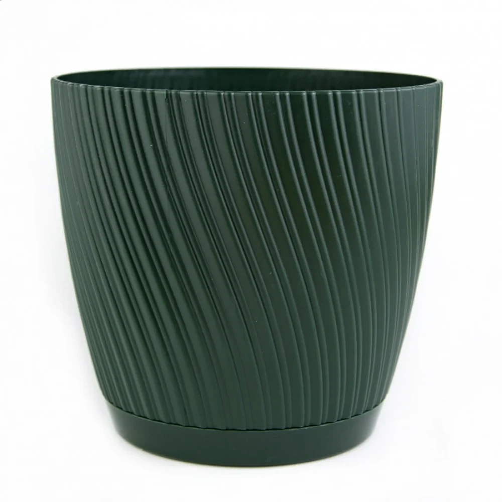 Горшок для цветов Form-Plastic Мика круглый 6 л 23х21 см Лесной Мох (7752762922)