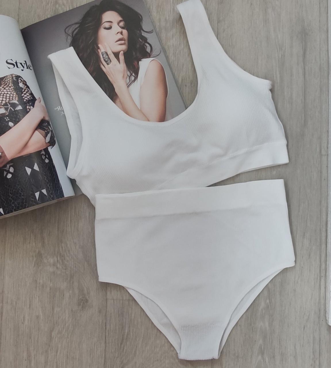 Комплект нижньої білизни в рубчик S/M Темно-пудровий (1440) - фото 6 Комплект нижньої білизни в рубчик S/M Темно-пудровий (1440) - фото 6